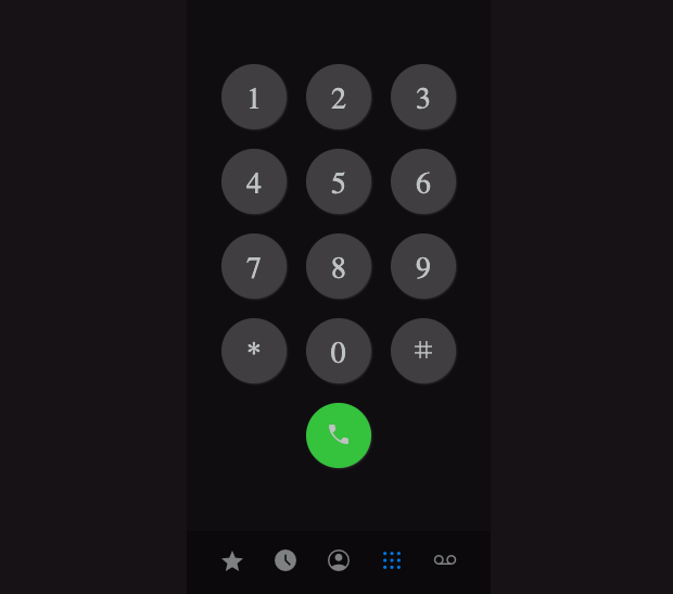 A screenshot of an iPhone keypad replica made by Alexis Ortiz with CSS.